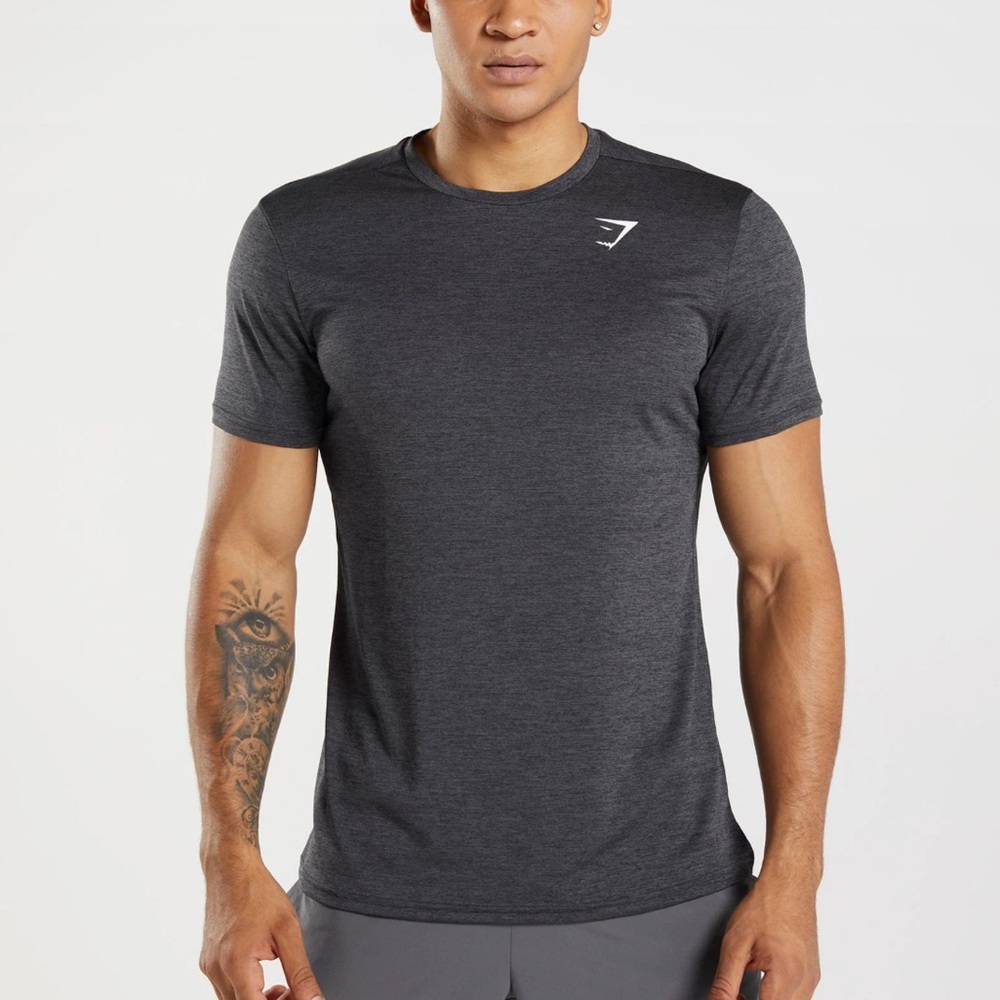 Gymshark Marl T-Shirt Black/Onyx Grey Marl